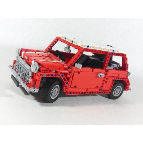 Technology building block Classic Mini Cooper moc-3220 remote control assembling toy building block boy Christmas gift