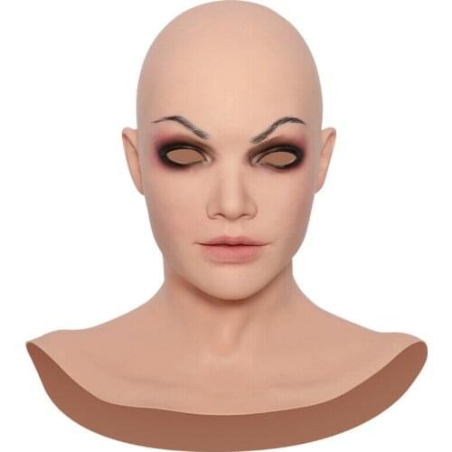 Gorgeous Face, Realistic Silicone Female Headgear, Role-playing Props for Transgender Queens and Transgenders Halloween