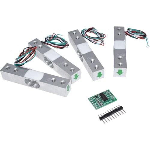 Load Cell 1KG 5KG 10KG 20KG HX711 AD Module Weight Sensor Electronic Scale Aluminum Alloy Weighing Pressure Sensor