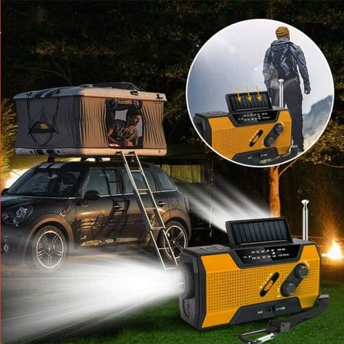 IPX3 Waterproof 18650 Rechargeable Flashlights Powerful Torch Outdoor SOS Alarm Hand Crank Flashlights Camping Tent Dynamo Lamps