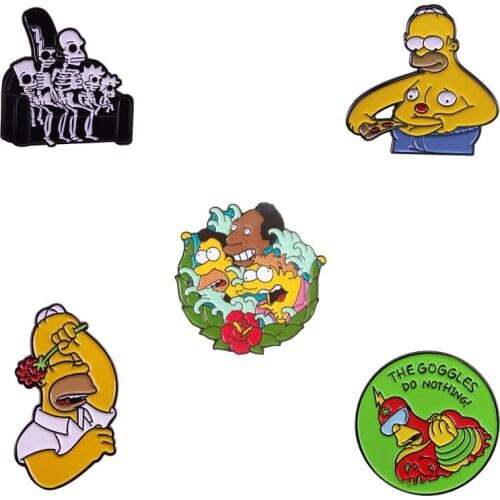 Funny Anime Brooch Bag Clothes Cartoon Comics Badge TV Series Jewelry Gift For Kids