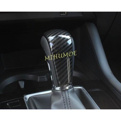 For Mazda 3 (BP) CX-30 (DM) 2019 2020 Carbon Fiber Gear Shift Lever Knob Cap Cover Trims