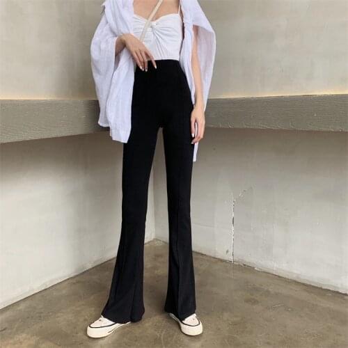 Women Pants Pants Womens High Waist 2021 Spring And Autumn Leisure Flared Long Pants Pantalones De Mujer