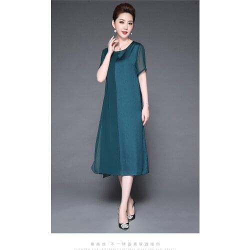 Silk Real Dress Women Party Dress Elegant Long Slim Summer Beach Dress Vintage Dresses Woman Plus Size Vestidos 9988020QW