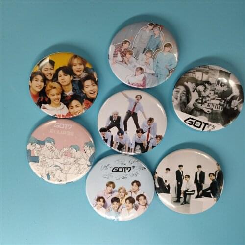 1pcs Kpop GOT7 badge Album Call My Name Brooch wholesale Fashion HD Photo print High quality New arrivals hot sale kpop got7