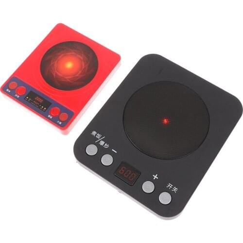 1pc Dollhouse Metal Induction Cooker Model With Music Plastic Cooker Kitchen Toys Miniature Scene