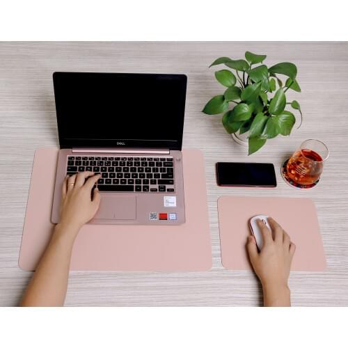2 Set of Pads, 1 Computer Desk Pad, Plus 1 Mouse Pad, Waterproof PU Leather Pads, Dual Use Desk Writing Pads for Office