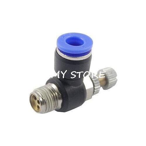 20PCS 6mm Diameter Tube 9.5mm 1/8" G/BSPT Threaded Pneumatic Speed Controller Quick Connector Throttle valve SL6-01