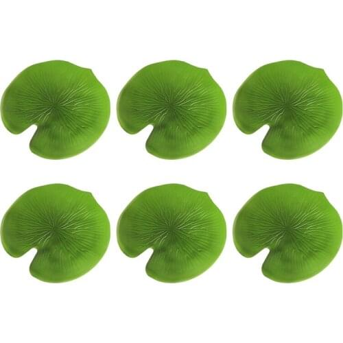 6Pcs Artificial Lotus Leaf Kitchen Placemat Insulation Mat Resistant Lightweight Bowl Anti-Slip Table Decor Placemat