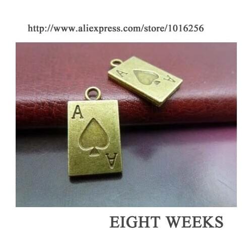 Jewelry accessories DIY manual alloy necklace pendant accessories charms/Poker a