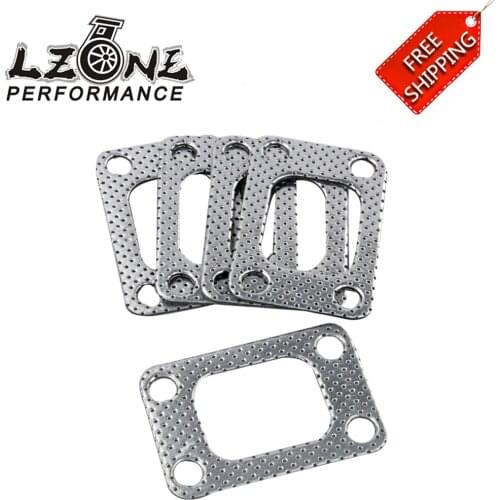 FREE SHIPPING - UNIVERSAL Aluminum T2 T25 T28 TURBO TO MANIFOLD GASKET 4 BOLT FOR NISSAN SKYLINE 200SX PULSAR JR4955