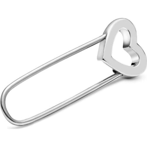 Original Me Safety Pin With Love Heart Brooch Pendant Beads Fit 925 Sterling Silver Charm Bracelet Bangle DIY Jewelry