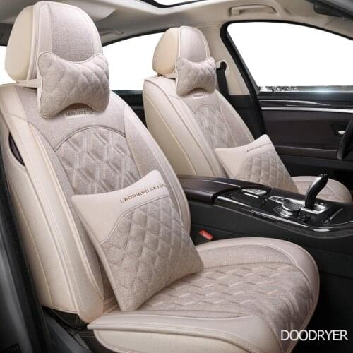 DOODRYER flax car seat covers For ssangyong korando kyron rexton actyon sport rodius actyon tivolan chairman car protector seat