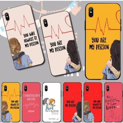 Greys Anatomy You're My Person color Phone Case for iPhone 11 12 pro XS MAX 8 7 6 6S Plus X 5S SE 2020 mini