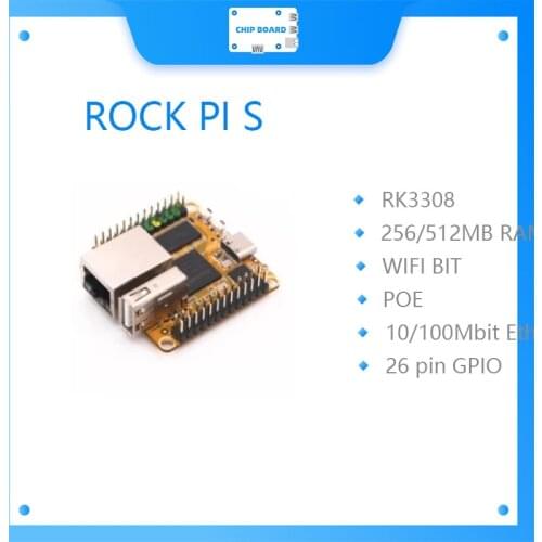 RK3308 CHIP SBC Development board ROCK PI S V1.2 256MB without wifi bluetooth version