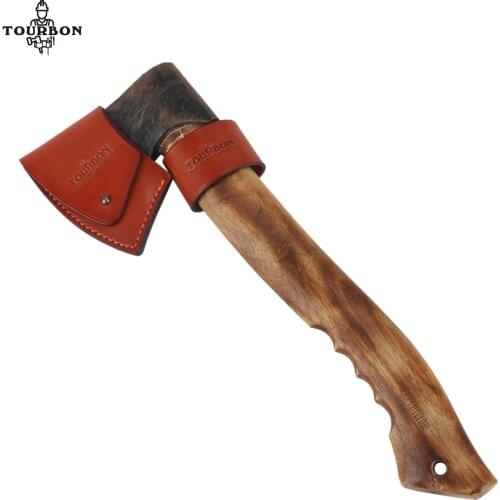 Tourbon Ax Hatchet Sheath Blade Cover Genuine Leather Tools Pouch Axe Holder with Belt Loop Holster for 5cm Width(One set)