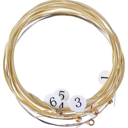 Hot 1 Set 6 pcs Practice Nickel Plated Steel Guitar String Acoustic Guitar with Original Retail Bag