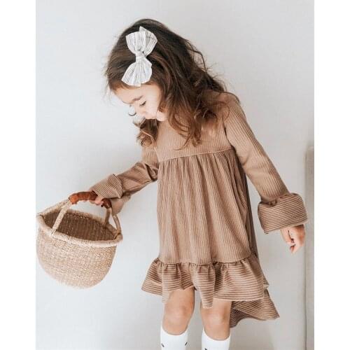 Girls Clothing Dress Autumn Winter Clothes Infant Toddler Long Sleeve Tops Shirts For Newborn Girl Kid Cotton Dresses