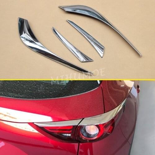 Chrome Tail Light Strips For Mazda CX-5 KF 2017 2018 2019 2020 CX5 Taillight Lamp Cover Eyebrow