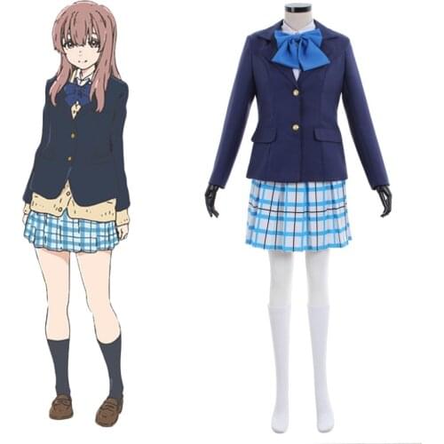 Anime A Silent Voice Costume The Shape Of Voice Koe no Katachi Nishimiya Shouko Cosplay Costume Girls School Uniform L320