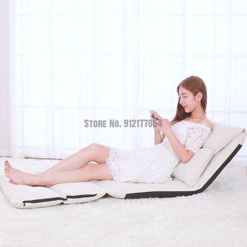 Creative lazy sofa Japanese leisure foldable single tatami bed small apartment backrest reclining chair simple