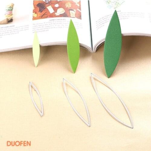 030187 3pcs narrow leaves stencil metal Cutting dies for DIY papercraft project Scrapbook Paper Album greeting cards