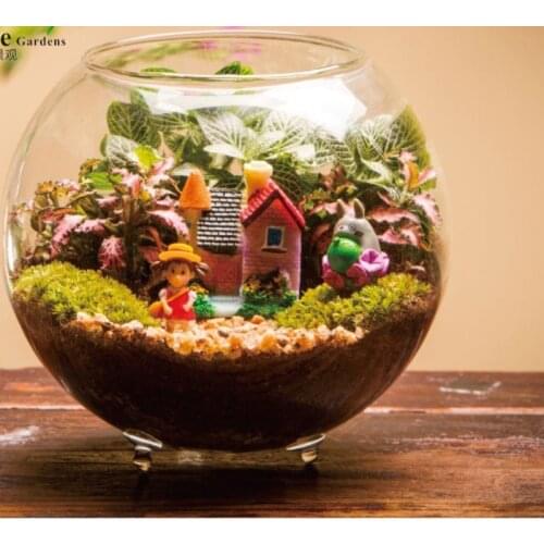 2018 New Hot Sale Glass Aquarium Fishbowl For Fish Flower Plants Aquarium Home Decoration Vase Ball Fish Tank Round