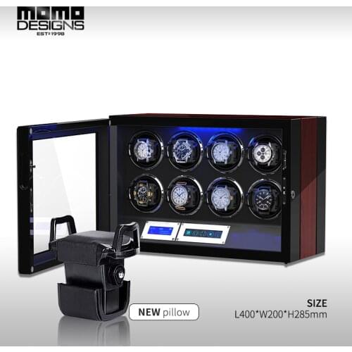 New Watch winder 8 automatic watches winder wooden Upright storage watch box display