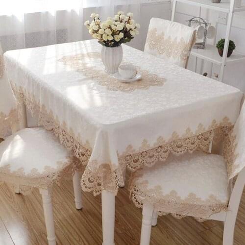 New European Style Jacquard Cloth Lace Coffee Table Table Cloth Rectangular Household Table Cloth