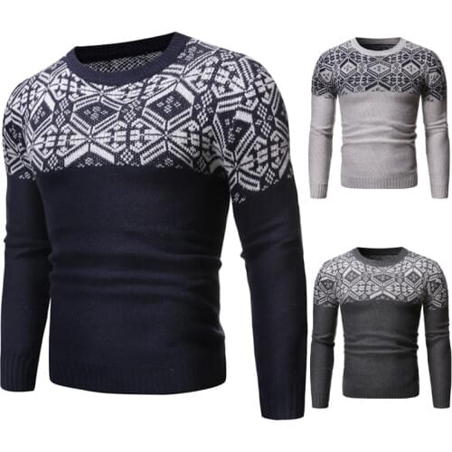 Autumn New Men’s Christmas Snowflake Muscle 3D Hollow Sweaters O-Neck Tops Spring Casual Knitted Fall Leisure Slim Fit Pullovers