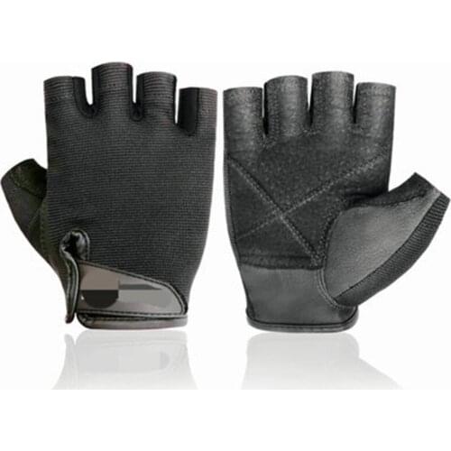 Fitness gloves European and American pigskin spot fitness gloves gloves without fingers gloves men