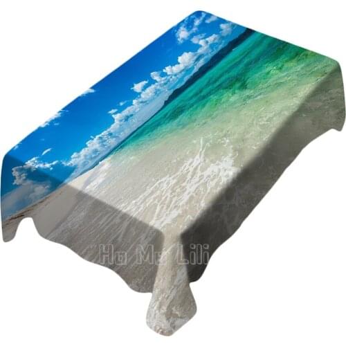 A Sea Of Turquoise Design Rectangle Tablecloth Picnic Bbq Kitchen Dining Decoration