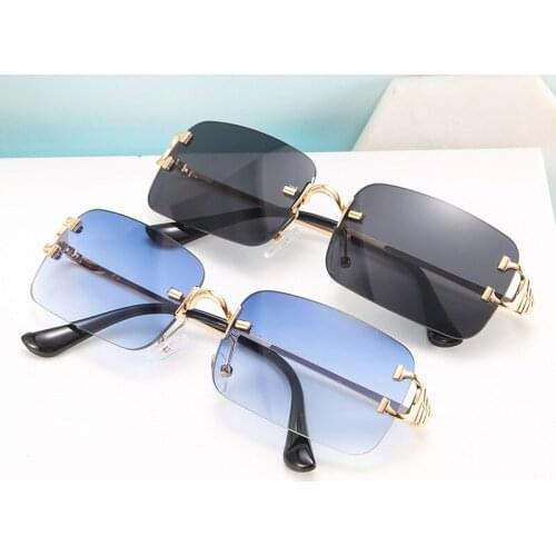 Fashion Small Rectangle Sunglasses Women Vintage Clear Candy Color Eyewear Men Metal Frame Sun Glasses Shades UV400