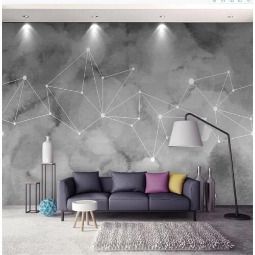 Modern minimalist black and white geometric lines abstract TV background wal 3d wallpapers