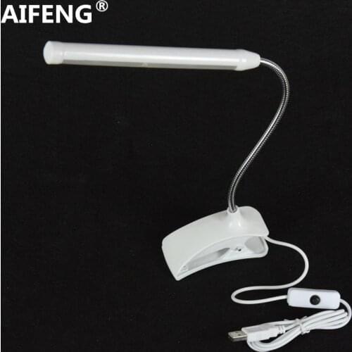 AIFENG usb led lamp book lamp power by usb dc 5v 1a/2a reading lamp usb led light bulb for computer clip lamp with clip