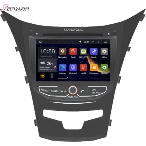 Topnavi 8'' Octa Core 4GB RAM Android 6.0 Car Radio Stereo GPS for SSANGYONG KORANDO 2013- Audio DVD Player
