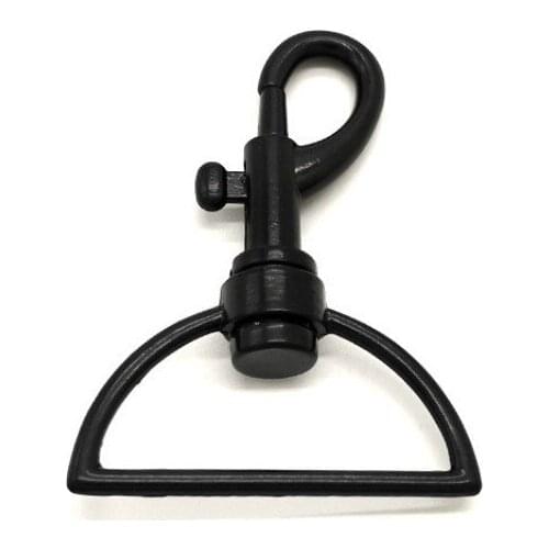 High Quality Hardware Accessories Diy Inch Half Electrophoresis Key Chain Metal Black Rotating Hook Buckle Accessories