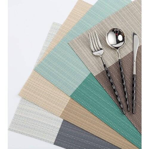 10 sheets PVC table mat heat-resistant anti-skid mat washable cup mat household dining room mat 30*45cm