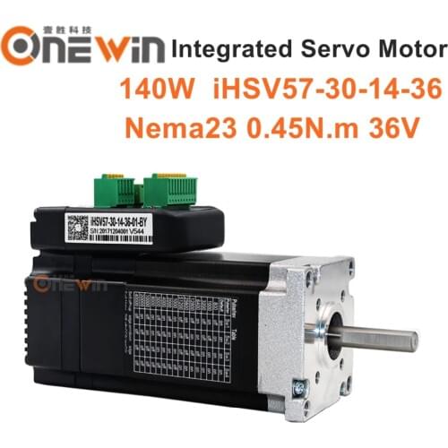 140W NEMA23 Integrated Servo Motor 3000rpm 36V 0.45Nm iHSV57-30-14-36