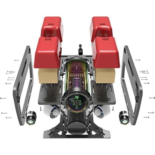 150M Depth Openrov HDPE Frame ROV Full Set Diy Kit Underwater Robot for AUV Remote Operated Vehicle Raspberry Pi Pixhawk Ardusub