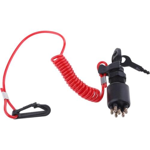 175974 5005801 Ignition Switch Key Assembly W/Lanyard Suit for Johnson Evinrude