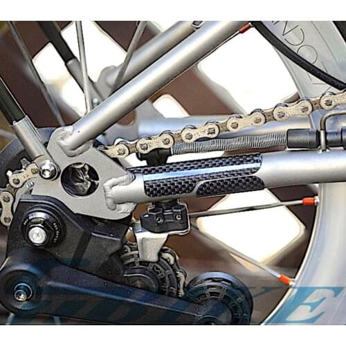 Aceoffix Folding bicycle carbon fiber chain protector for brompton bike rear fork protection sticker