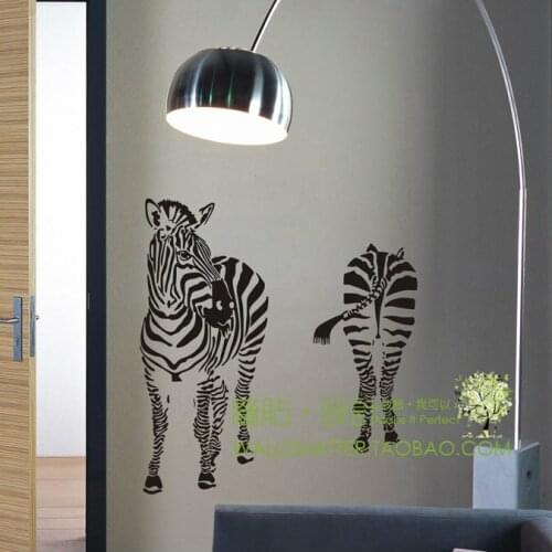 Africa Animal Zebra Wall Stickers Wall Decors Decal Wall Paper Home Decoration