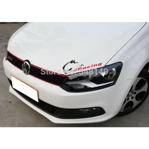 Car Accessories Rabbit RACING Reflective Car Stickers And Decals For volkswagen skoda golf 4 5 6 7 passat b5 tiguan jetta