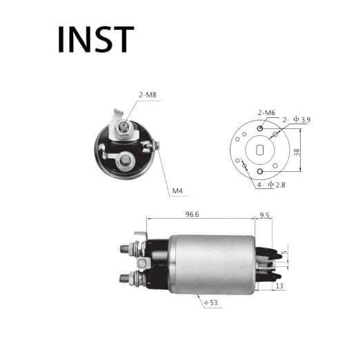 ELECTROMAGNETIC SWTICH SOLENOID FOR 24V 4.0KW 8-97161 789-0 2250-37008 2529 8971617890 SNLS719 SNLS719B 66-6696-2W S25501A