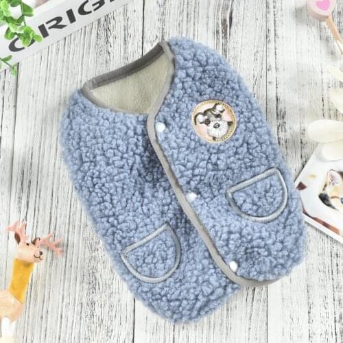 Fleece Dog Vest Coat Jacket Winter Pet Dog Clothes Outfit Garment Cat Puppy Yorkshire Poodle Schnauzer French Bulldog Clothing