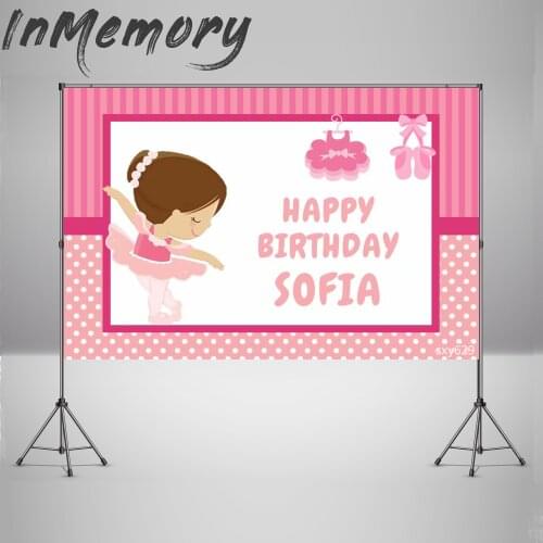 Baby Shower Birthday Ballet Girl Ballerina Party Curtain Photography Backgrounds Photographic Backdrops Props For Photo Studio