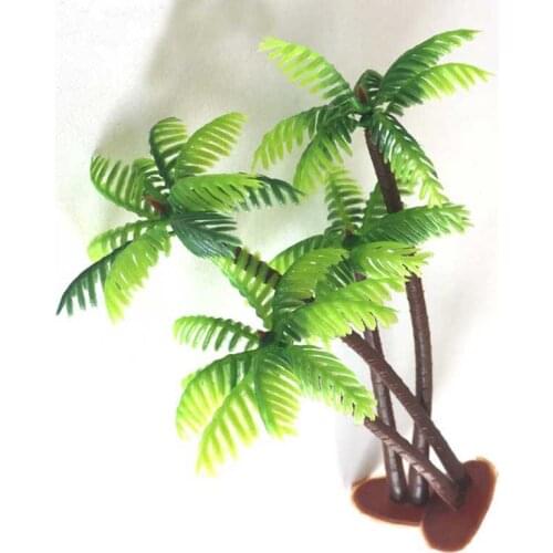 Artificial Plant Coconut Tree Simulation Plant Bonsai Plastic Craft Micro Landscape DIY Party Fake Plant Desktop Decoration Tree
