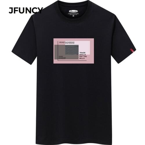 JFUNCY S-6XL Oversize Men Loose Tee Tops 100% Cotton Short Sleeve Mens T-shirt Summer Male Casual Tshirt