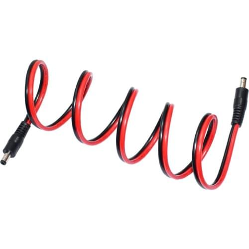 14AWG 3ft DC Male to Male 5.5x2.5mm Plug Power Adapter Cable for LED Strip,Surveillance Camera,CCTV Security Camera,LED Display